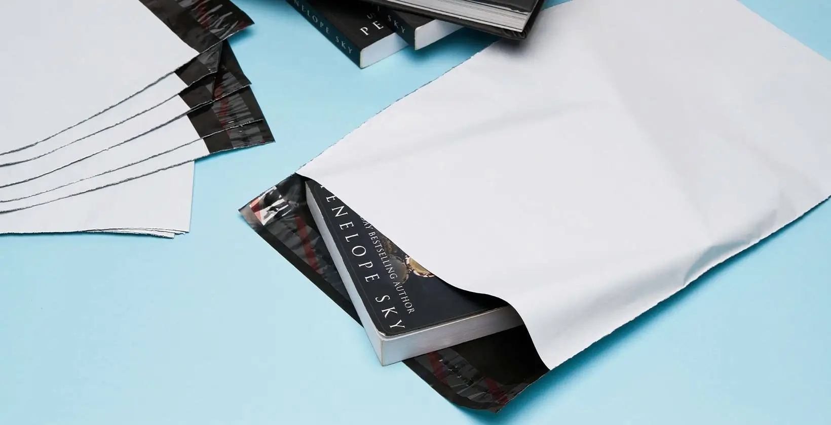Custom printed mailing bags produced by VLM Poliplast, a European flexible packaging manufacturer
